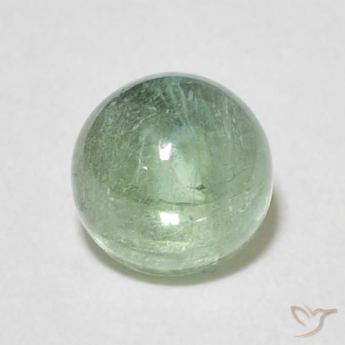 2.06ct Натуральный Очень светло-желтый зеленый Турмалин, Круглый, Прозрачный