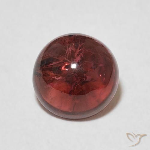 1.53ct Натуральный Medium Dark-Red Турмалин, Круглый, Прозрачный