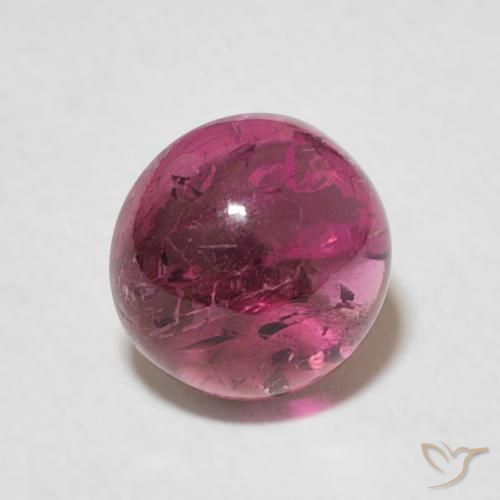 1.51ct Натуральный Темно-розовый Турмалин, Круглый, Прозрачный