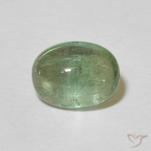 1.74ct Натуральный Теплый зеленый Турмалин, Овал, Прозрачный