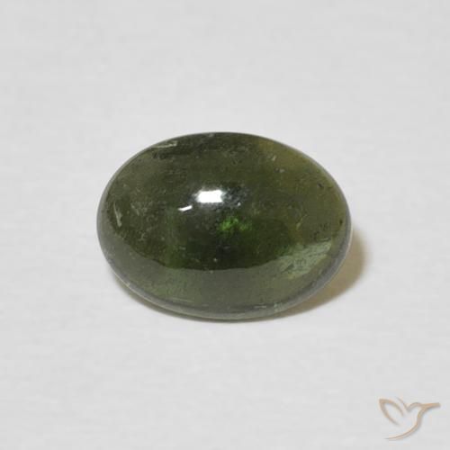 1.16ct Натуральный Темно-зеленый Турмалин, Овал, Прозрачный
