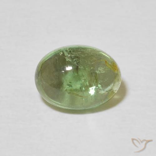 1.51ct Натуральный Средний зеленый Турмалин, Овал, Прозрачный