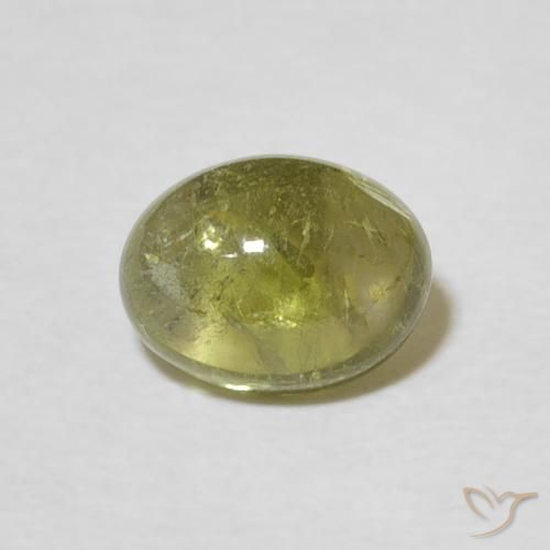 1.70ct Натуральный Желтовато-зеленый Турмалин, Овал, Прозрачный