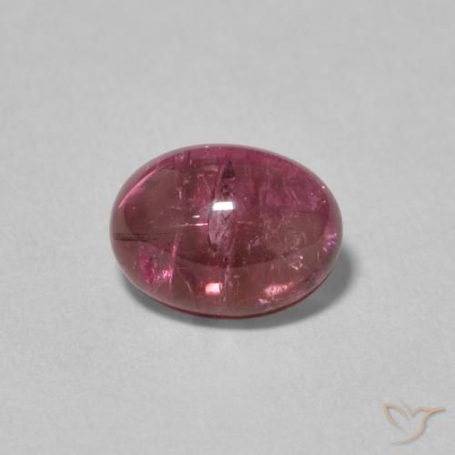1.67ct Натуральный Пурпурно-красный Турмалин, Овал, Прозрачный