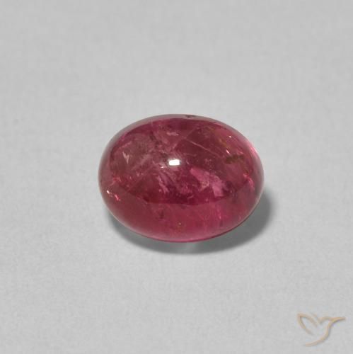 1.74ct Натуральный Темно-красный Турмалин, Овал, Прозрачный