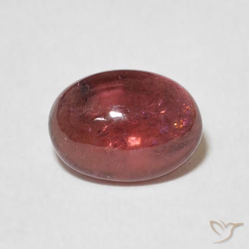1.35ct Натуральный Темно-пурпурный Турмалин, Овал, Прозрачный