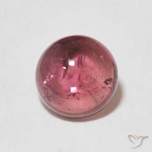 1.35ct Натуральный Темно-пурпурный Турмалин, Круглый, Прозрачный