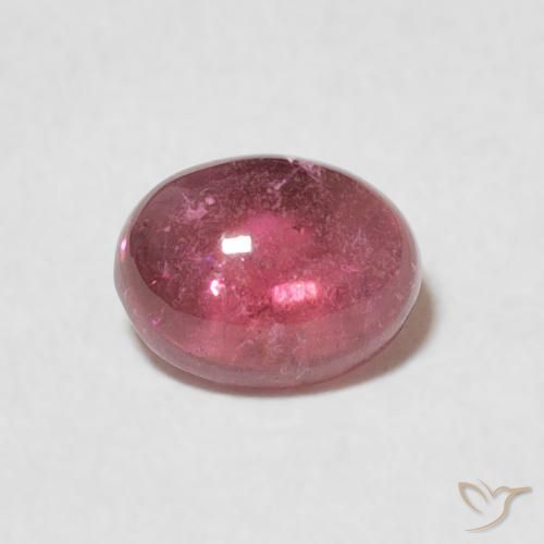 0.89ct Натуральный Красновато-пурпурный Турмалин, Овал, Прозрачный