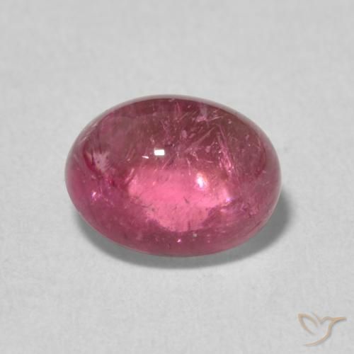 1.39ct Натуральный Light Merlot Red Турмалин, Овал, Прозрачный