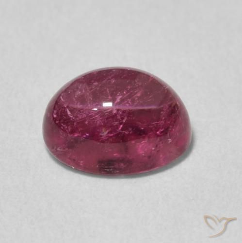1.39 карата, натуральный Light Merlot Red Турмалин, Овал, Прозрачный