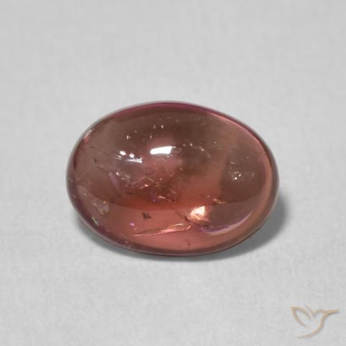 1.27ct Натуральный Оранжево-Красный Турмалин, Овал, Прозрачный