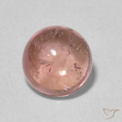 1.52ct Натуральный Светло-ярко-розовый Турмалин, Круглый, Прозрачный