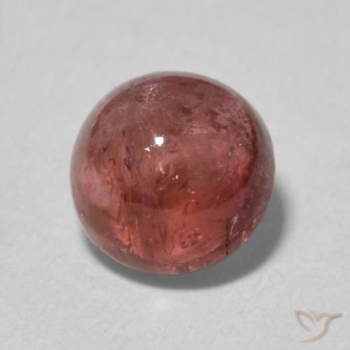 1.64ct Натуральный Оранжево-розовый Турмалин, Круглый, Прозрачный