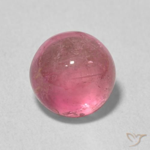 1.40ct Натуральный Пурпурно-розовый Турмалин, Круглый, Прозрачный