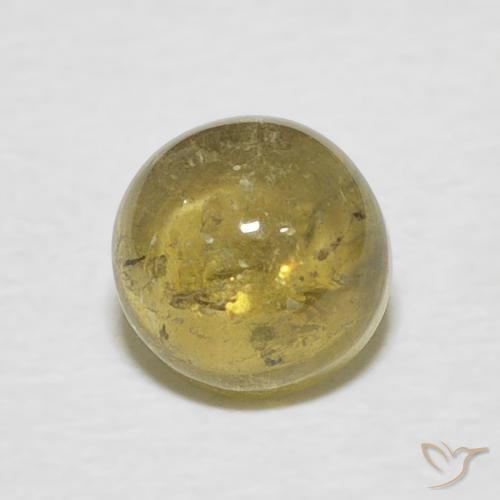 1.17ct Натуральный Золотисто-желтый Турмалин, Круглый, Прозрачный
