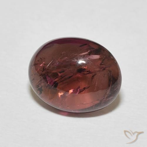 2.95 карата, натуральный Medium Dark-Red Турмалин, Овал, Прозрачный