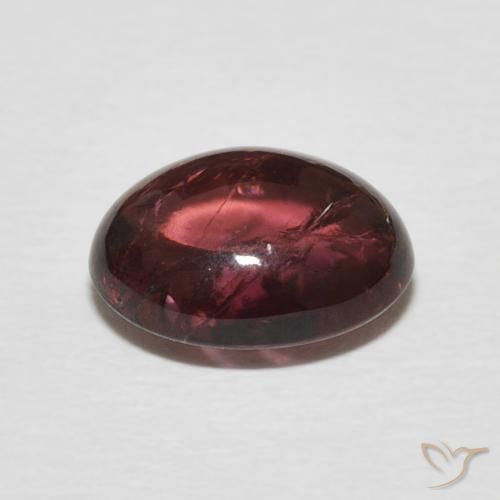 2.95 карата, натуральный Medium Dark-Red Турмалин, Овал, Прозрачный