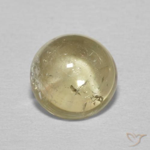 1.40ct Натуральный Светло-желтый Турмалин, Круглый, Прозрачный