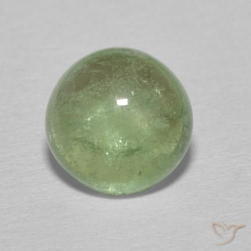 1.49ct Натуральный Бледно-земляной зеленый Турмалин, Круглый, Прозрачный