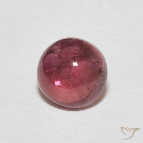 0.73ct Натуральный Оранжево-розовый Турмалин, Круглый, Прозрачный