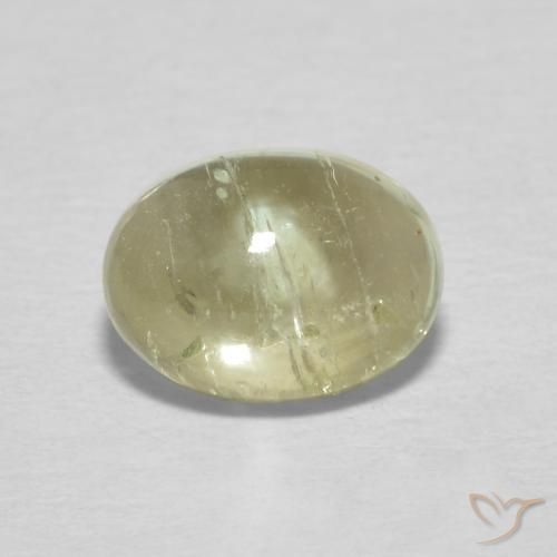 1.37ct Натуральный Желтовато-зеленый Турмалин, Овал, Прозрачный