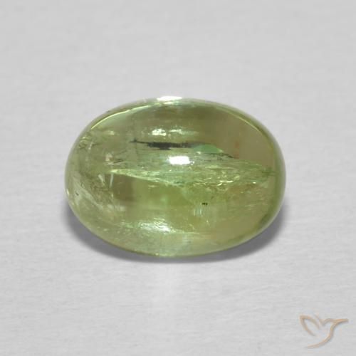 1.55ct Натуральный Желтовато-зеленый Турмалин, Овал, Прозрачный