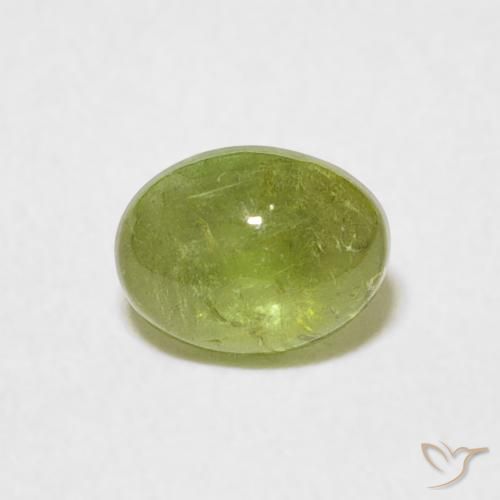 0.69ct Натуральный Оливковый Зеленый Турмалин, Овал, Прозрачный