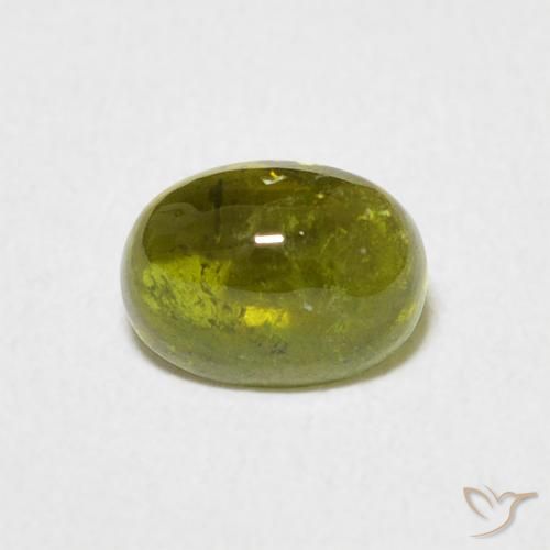 0.80ct Натуральный Теплый лесной зеленый Турмалин, Овал, Прозрачный