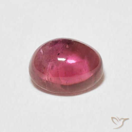 0.66ct Натуральный Темно-пурпурный Турмалин, Овал, Прозрачный
