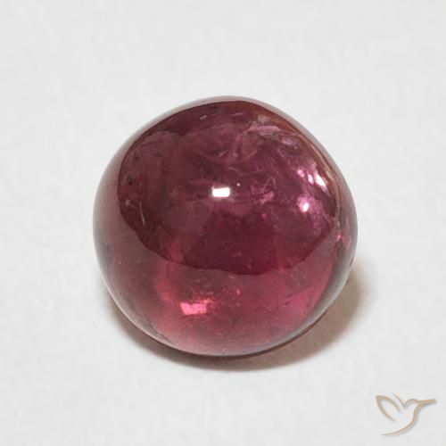1.23ct Натуральный Medium Dark-Red Турмалин, Круглый, Прозрачный