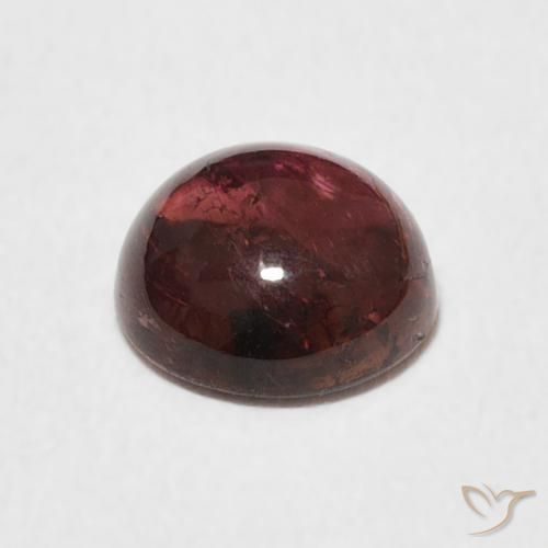 1.23 карата, натуральный Medium Dark-Red Турмалин, Круглый, Прозрачный