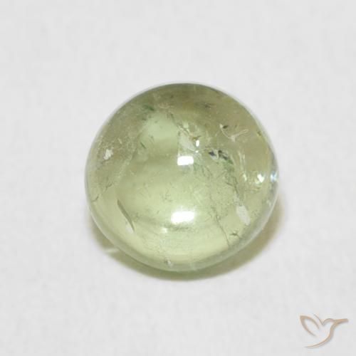 0.96ct Натуральный Оливковый Зеленый Турмалин, Круглый, Прозрачный