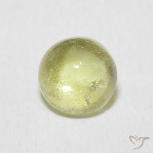 0.96ct Натуральный Светло-грушевый зеленый Турмалин, Круглый, Прозрачный