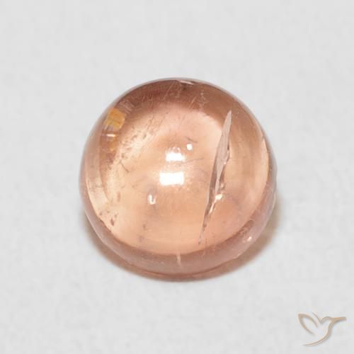 1.18ct Натуральный Персиковая роза Турмалин, Круглый, Прозрачный
