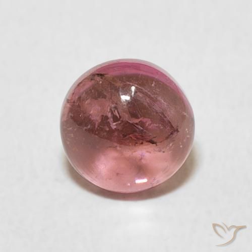 0.93ct Натуральный Палисандр розовый Турмалин, Круглый, Прозрачный