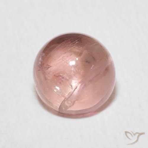 1.17ct Натуральный Светло-ярко-розовый Турмалин, Круглый, Прозрачный