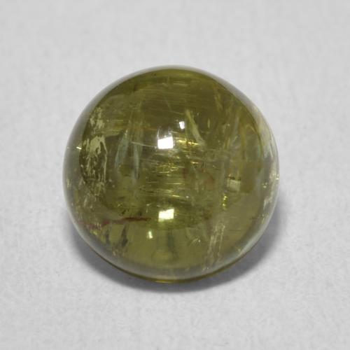 1.76ct Натуральный Желтовато-зеленый Турмалин, Круглый, Прозрачный