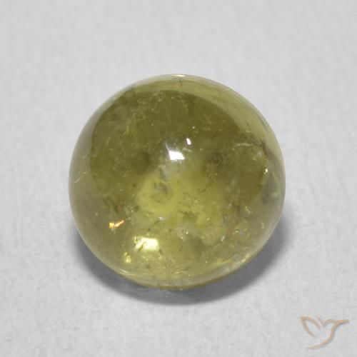 1.89ct Натуральный Желтовато-зеленый Турмалин, Круглый, Прозрачный