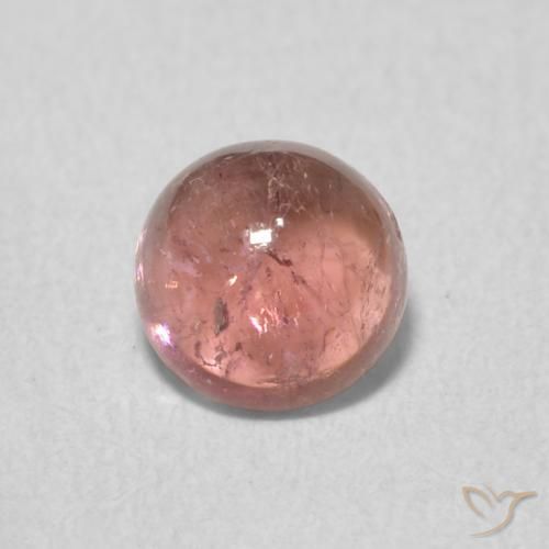 0.88ct Натуральный Теплый красный Турмалин, Круглый, Прозрачный