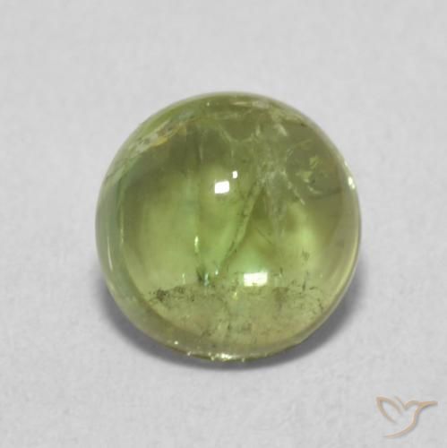 1.13ct Натуральный Светло-живой зеленый Турмалин, Круглый, Прозрачный