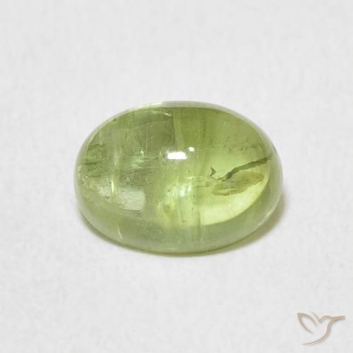 1.57ct Натуральный Светло-живой зеленый Турмалин, Овал, Прозрачный