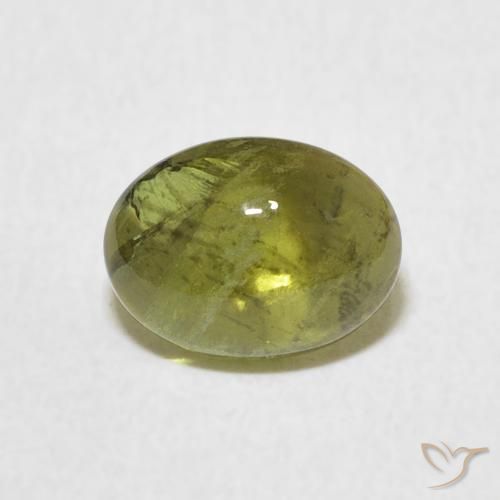 1.37ct Натуральный Средний зеленый Турмалин, Овал, Прозрачный