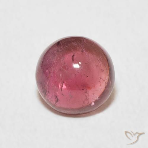 0.91ct Натуральный Фруктовый пунш красный Турмалин, Круглый, Прозрачный