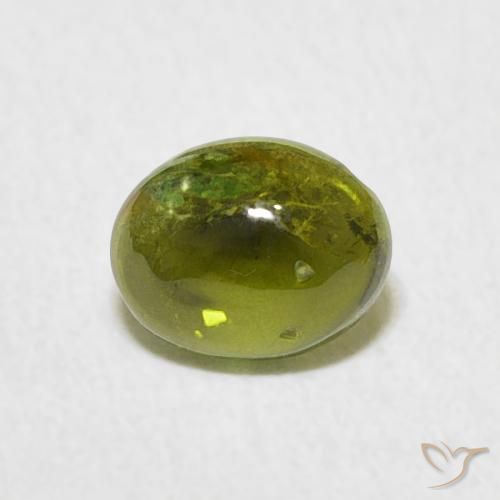0.73ct Натуральный Средний зеленый Турмалин, Овал, Прозрачный