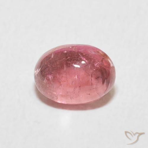 0.80ct Натуральный Жевательная резинка розовый Турмалин, Овал, Прозрачный