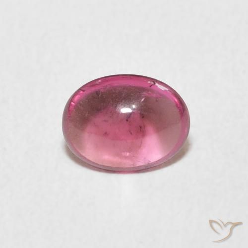 0.64ct Натуральный Ярко-розовый Турмалин, Овал, Прозрачный