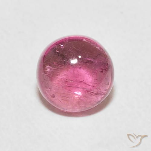 1.38ct Натуральный Ярко-розовый Турмалин, Круглый, Прозрачный
