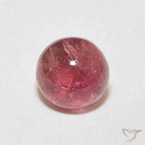 1.24ct Натуральный Светло-красный Турмалин, Круглый, Прозрачный