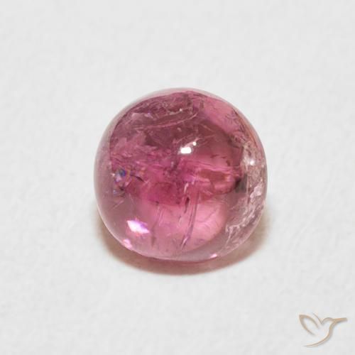 1.23ct Натуральный Ярко-розовый Турмалин, Круглый, Прозрачный