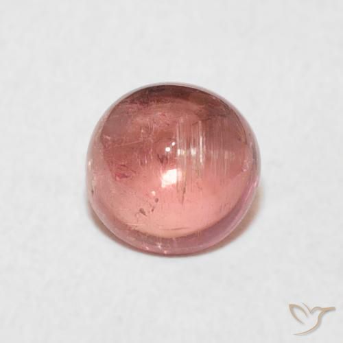 0.89ct Натуральный Средний розовый Турмалин, Круглый, Прозрачный